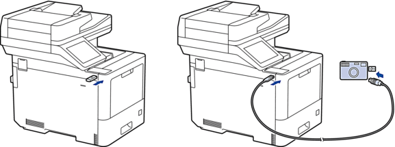 Localização da porta USB (Visão frontal)