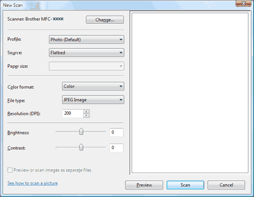 Scanning a document using the WIA driver(For Windows Photo Gallery and Windows  Fax and Scan users)