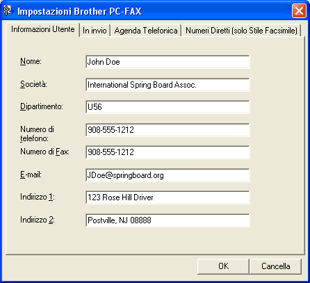 Software Brother PCFAX(Solo per i modelli MFC)