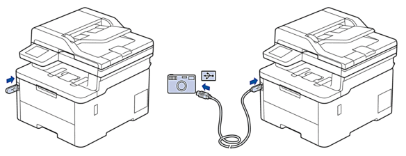 Ubicación del puerto USB (Vista frontal)