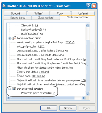 Použití tiskového ovladače BR-Script3 (jazyková emulace PostScript®3™ pro  Windows®) (pouze HL4050CDN)