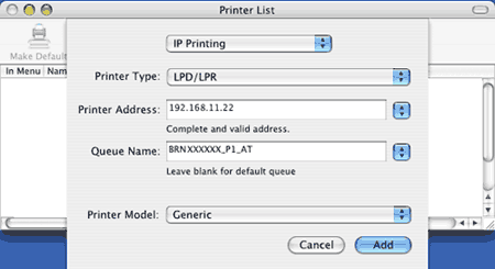 how to add a mac address of a printer to a wireless network