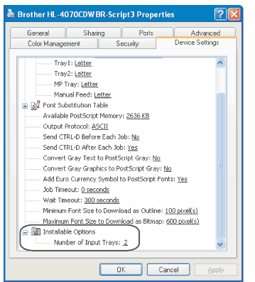 Using the BR-Script3 printer driver(PostScript®3™ language emulation for  Windows®) (HL4050CDN/HL4070CDW only)