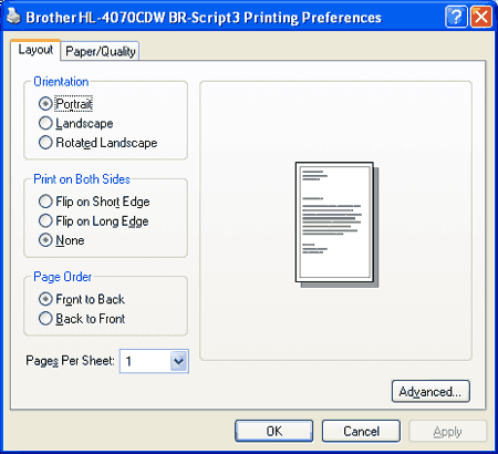 Using the BR-Script3 printer driver(PostScript®3™ language