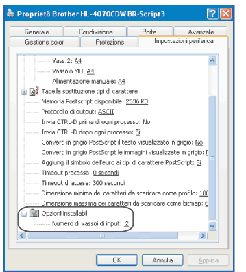 Utilizzo del driver della stampante BR-Script3 (emulazione del linguaggio  PostScript®3™ per Windows®) (solo per i modelli HL4050CDN / HL4070CDW)