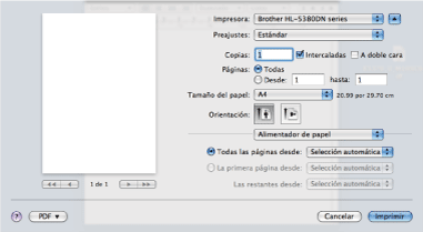 Elegir Papel para Imprimir, Brother